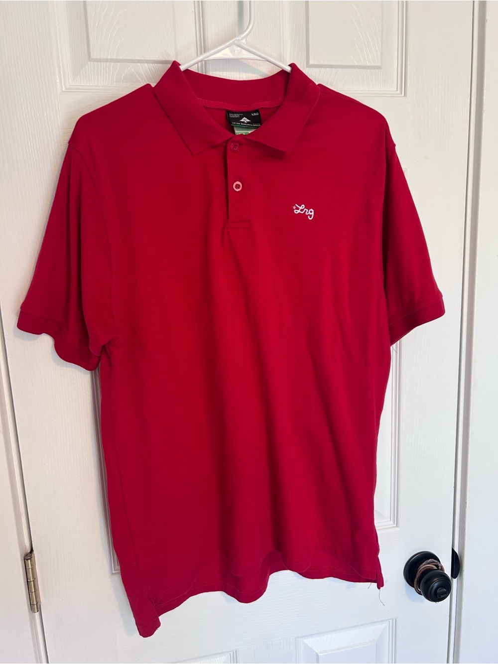 Lrg Red Polo Shirt with Embroidered Logo